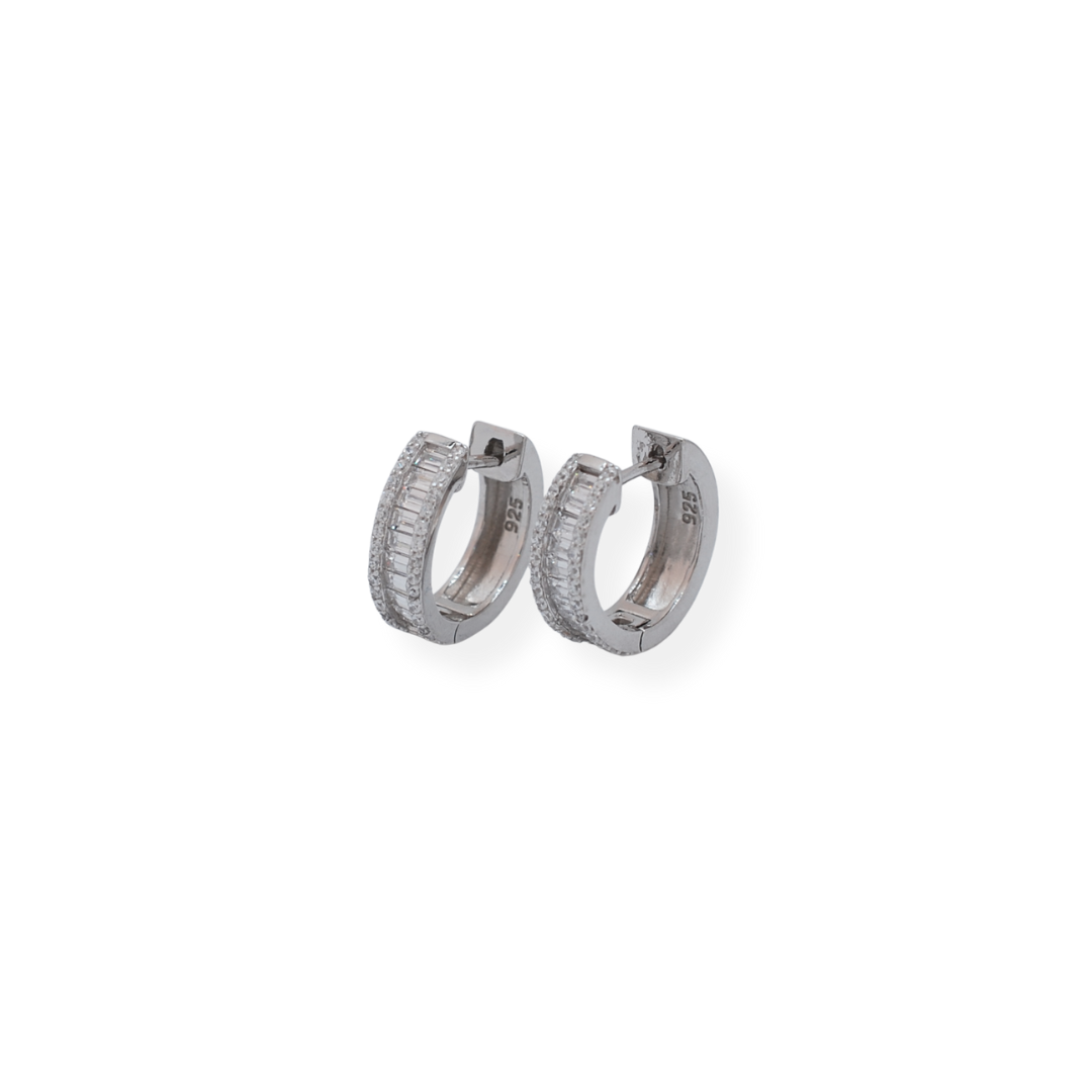 Silver cz earring