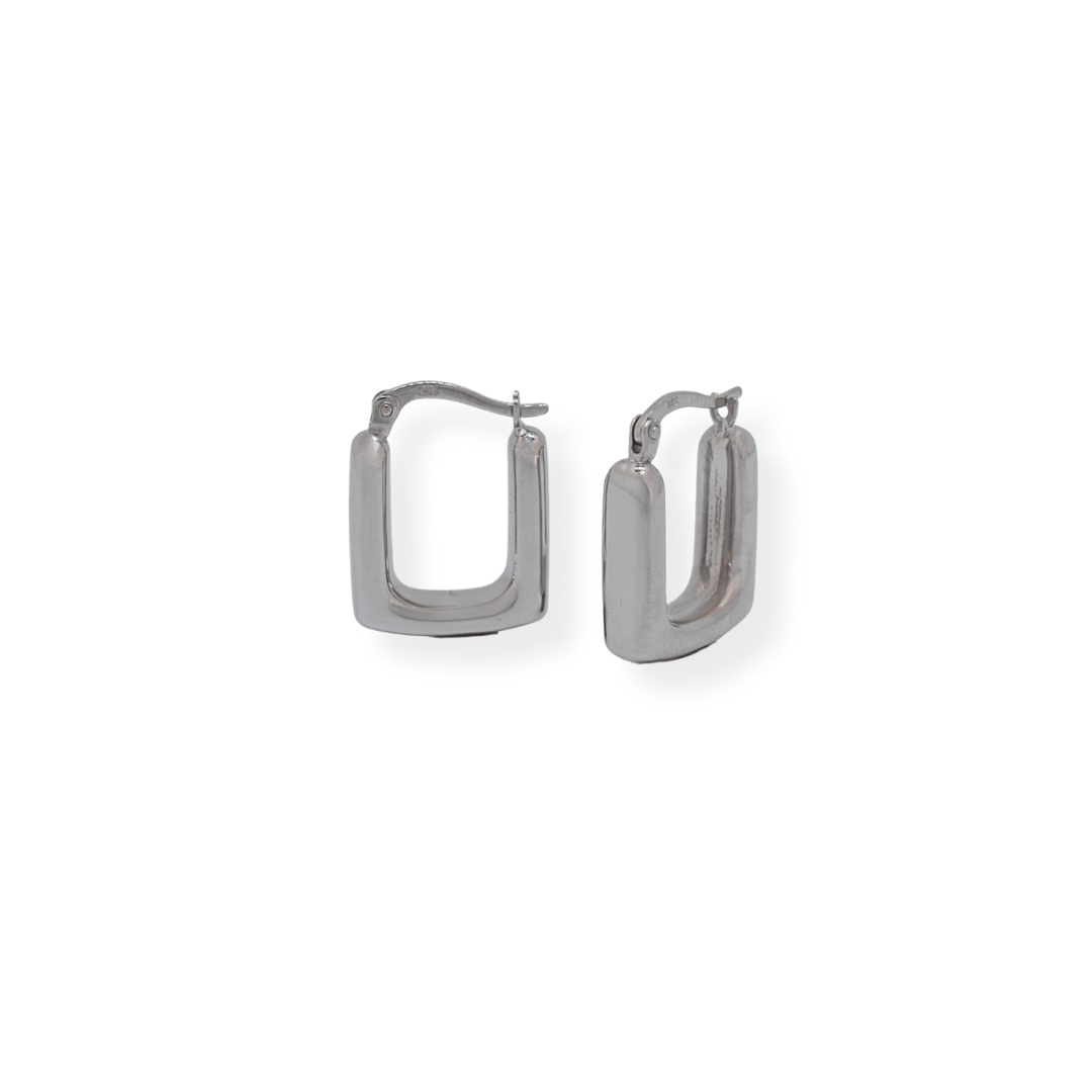 9ct gold square earrings