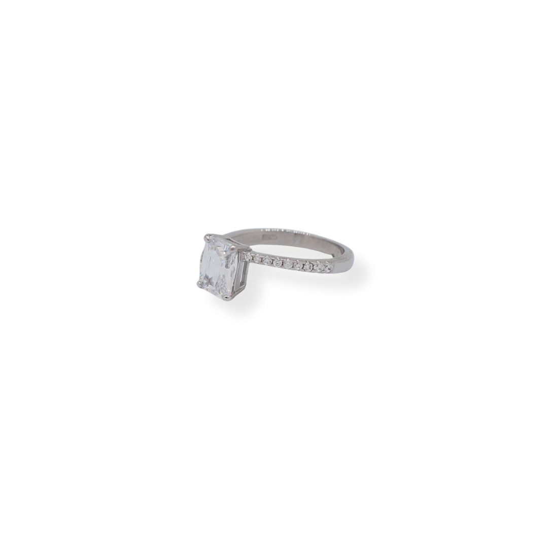 Silver cz ring