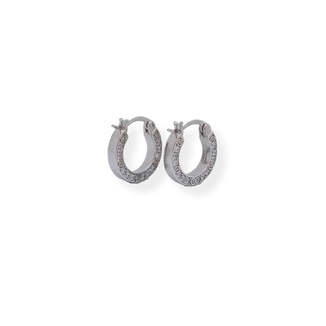 Silver cz earrings