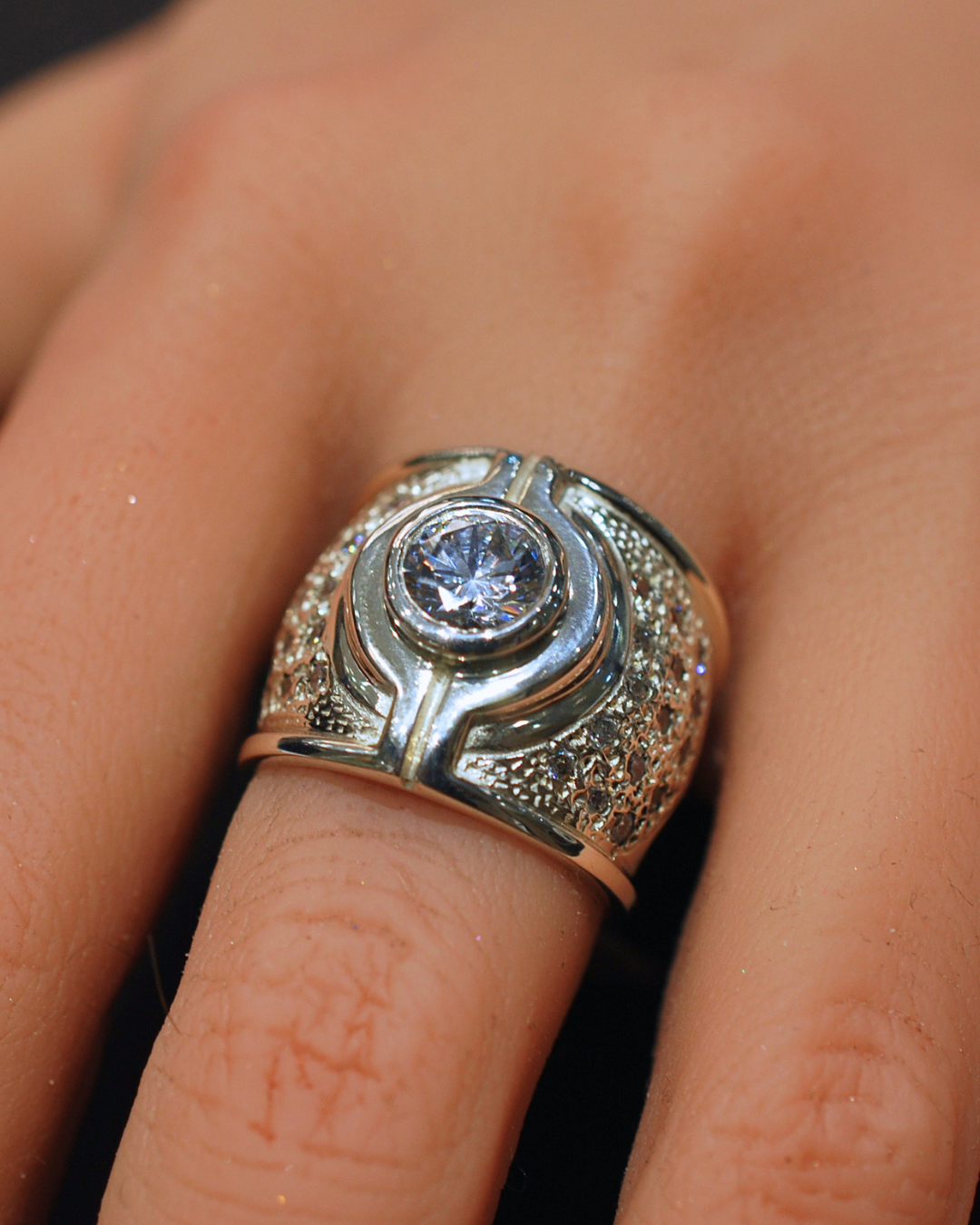 Silver cz ring