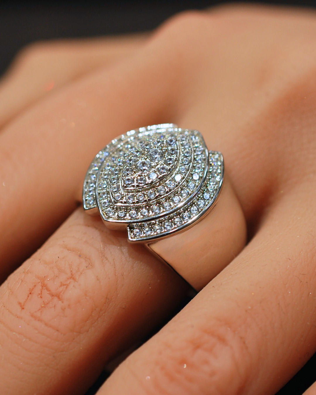 Silver cz ring