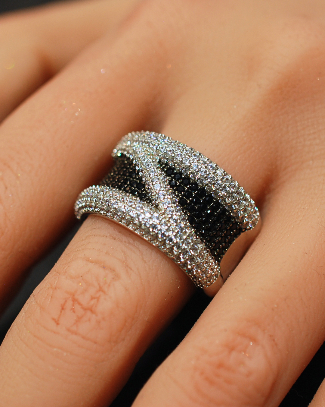 Silver cz ring