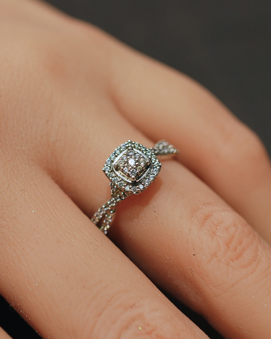 Silver cz ring
