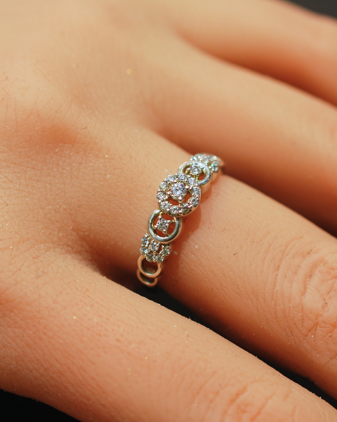 Silver cz ring