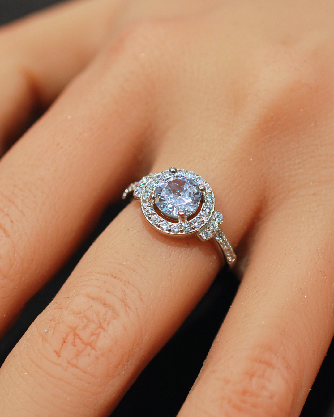 Silver cz ring