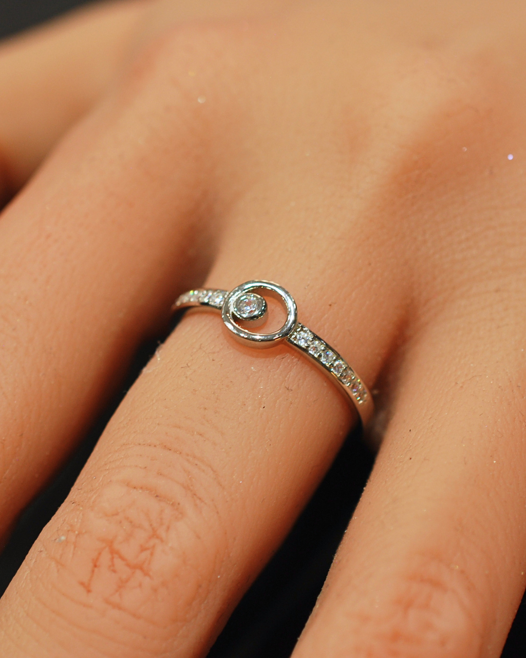 Silver cz ring
