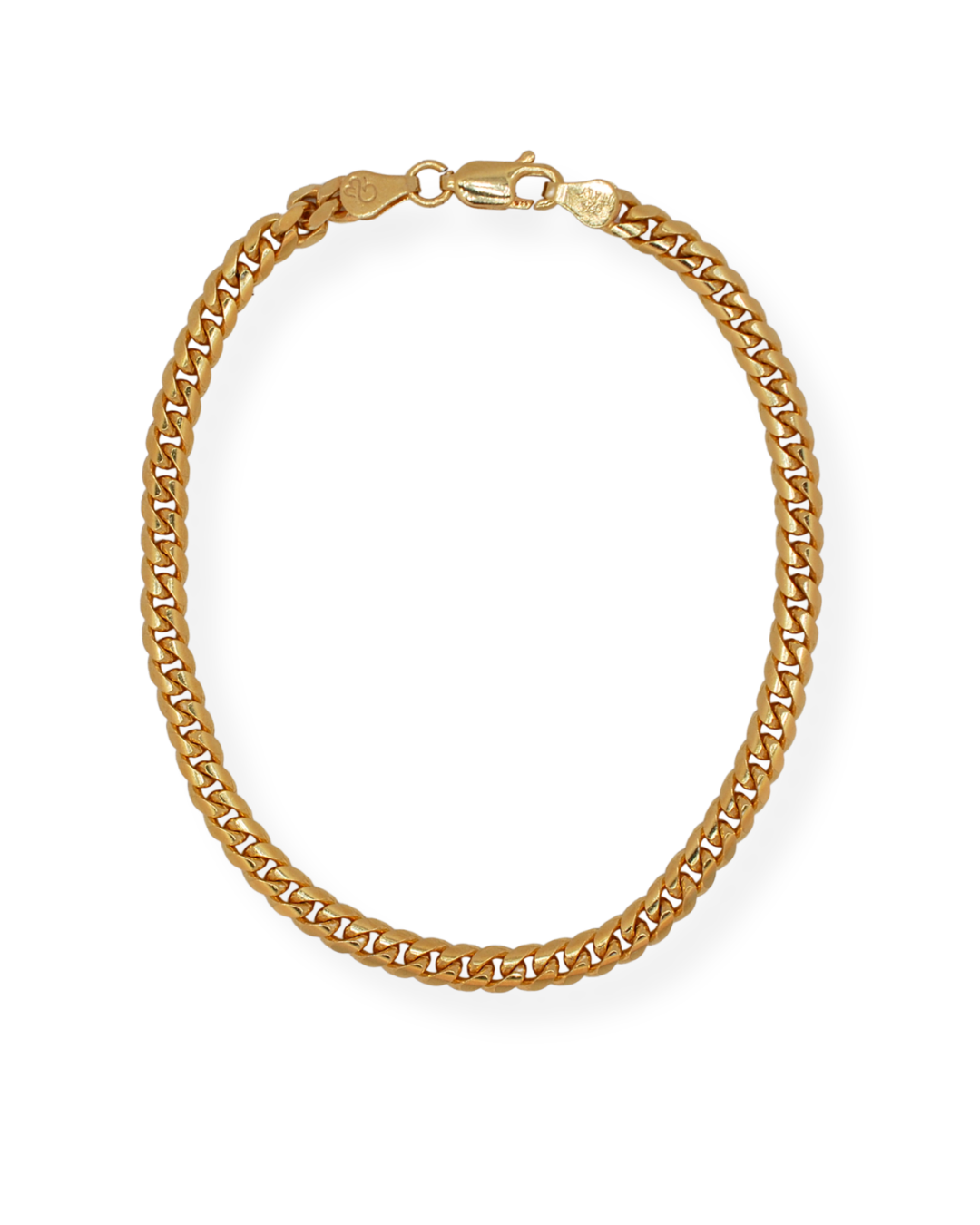 Silver gold plated miami cuban bracelet