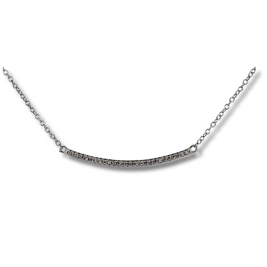 silver cz necklace