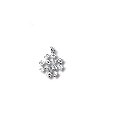 silver cz pendant