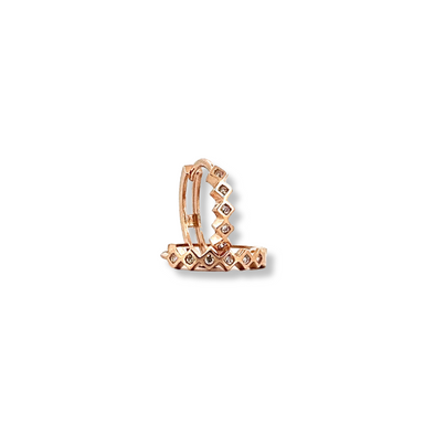 Rose gold cz earrings
