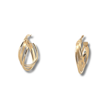 9ct yellow gold hoop earrings