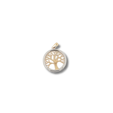 2 tone tree of life pendant