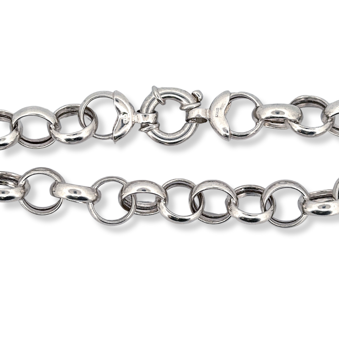 silver belcher necklace