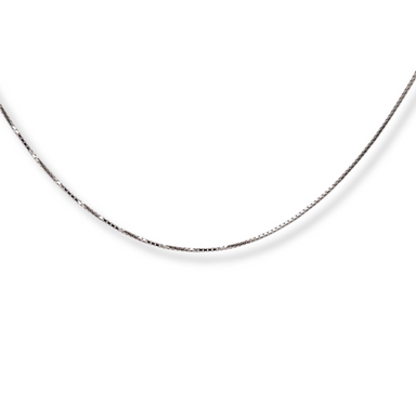 9ct White Gold Box Link