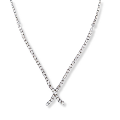 Silver cz necklace