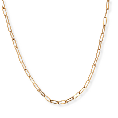9ct gold paperclip necklace
