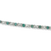 Silver emerald bracelet
