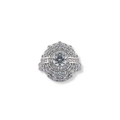 Silver cz ring