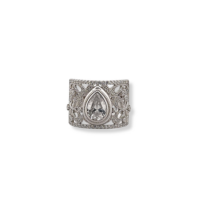 Silver cz ring