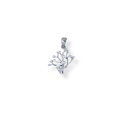 Silver cz tree of life