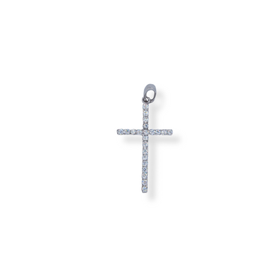 9ct gold cz cross
