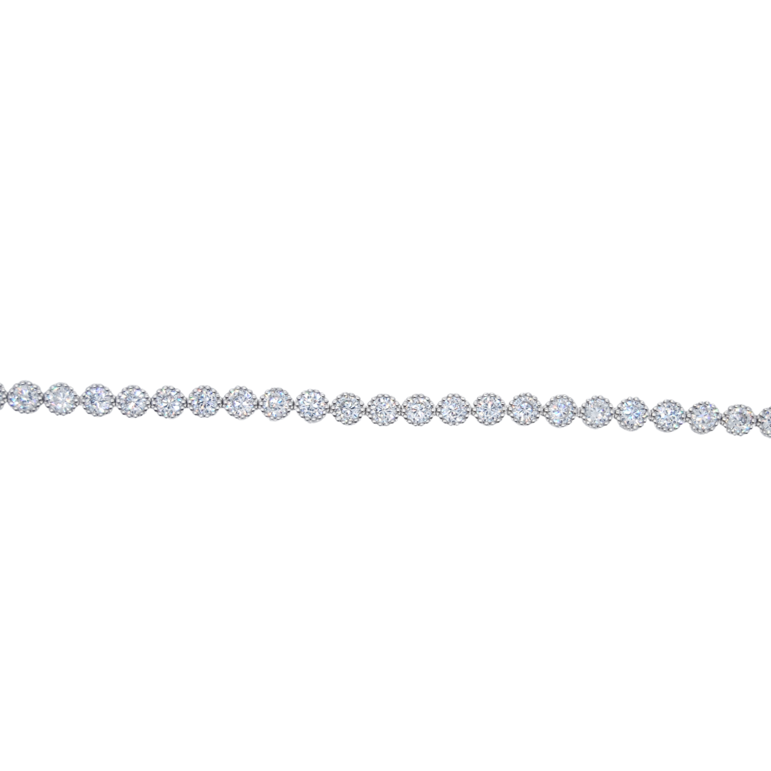 Silver cz tennis bracelet