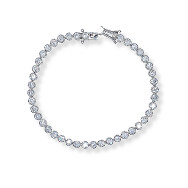 Silver cz tennis bracelet