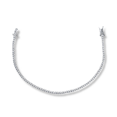 Silver cz tennis bracelet