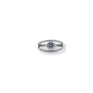 Silver cz ring