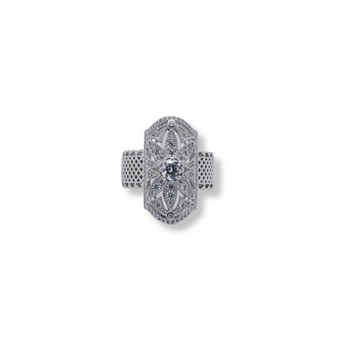 Silver cz ring