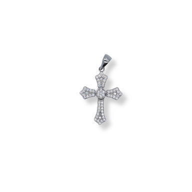 Silver cz cross pendant