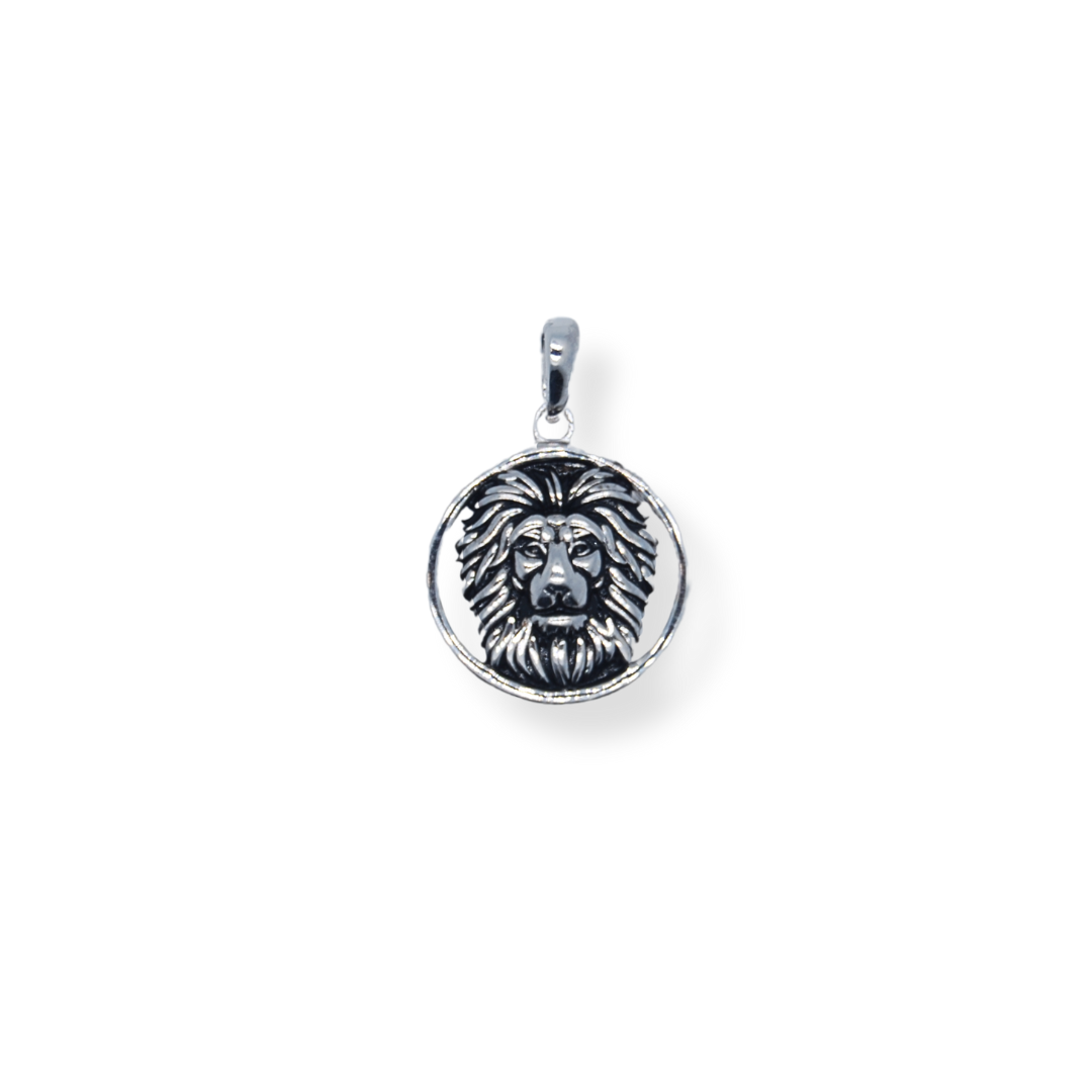 Silver lion pendant