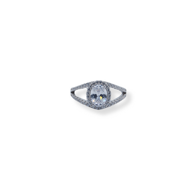 Silver cz ring