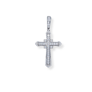 Silver cz cross