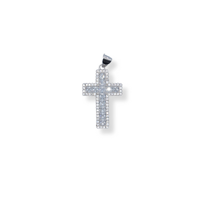 Silver cz cross