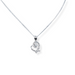 Silver cz heart necklace