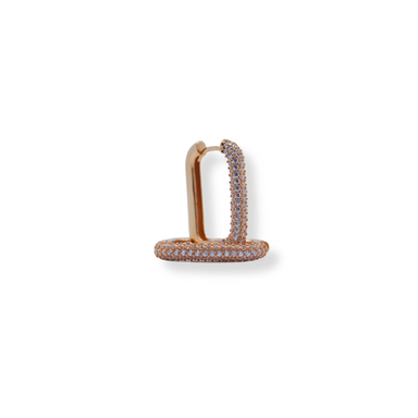 9ct gold cz hoop