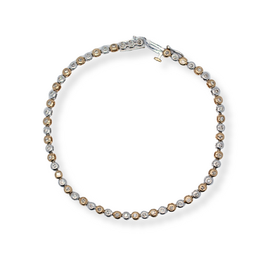 9ct 2/tone diamond bracelet