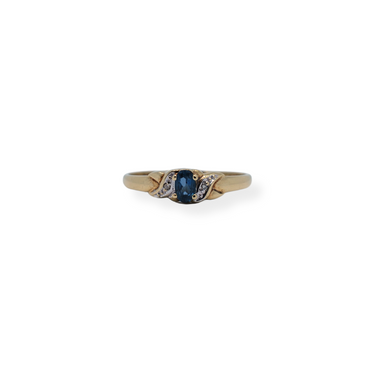 9ct yellow gold diamond ring