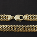 9ct gold doubled linked curbed handmade chain
