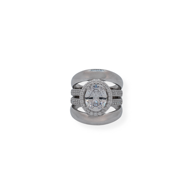 Silver cz ring