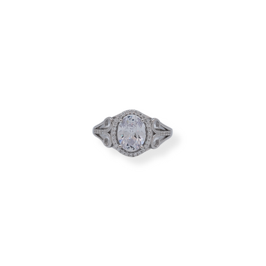 Silver cz ring