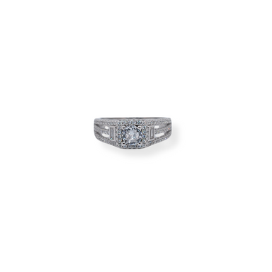 Silver cz ring