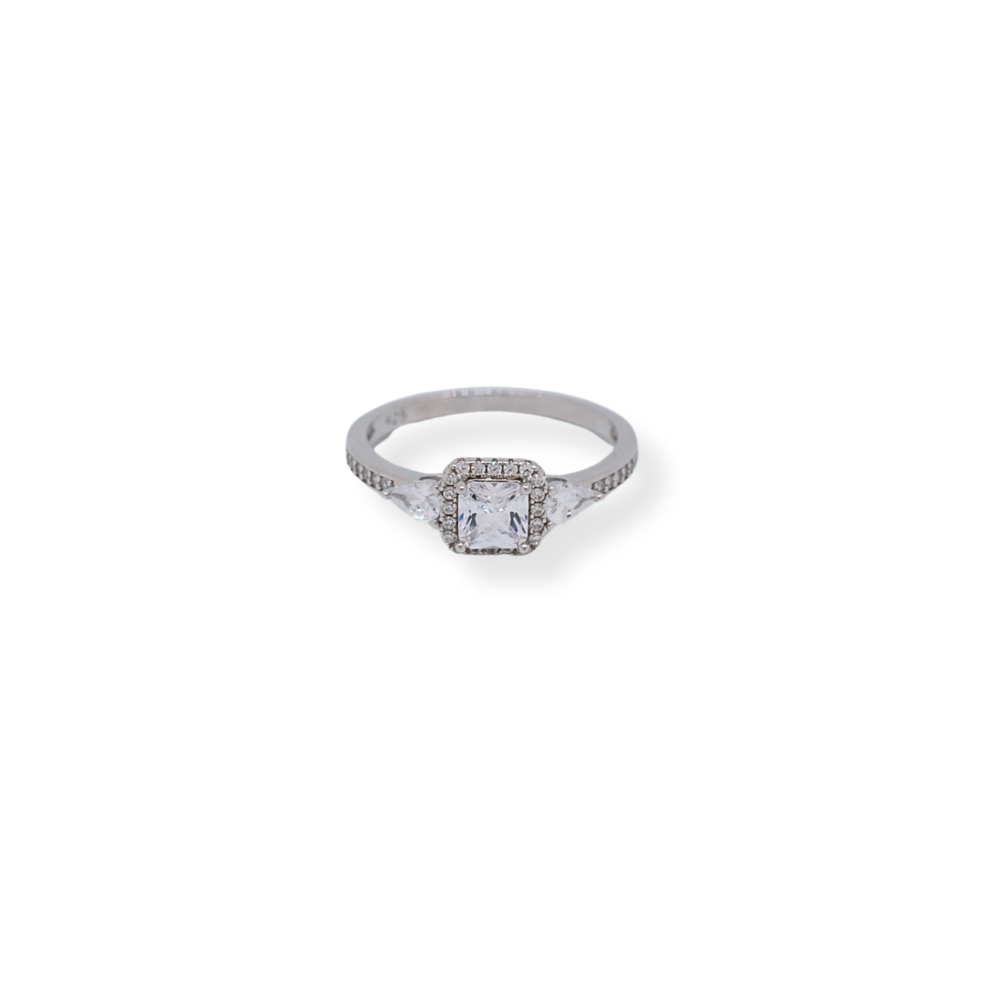Silver cz ring