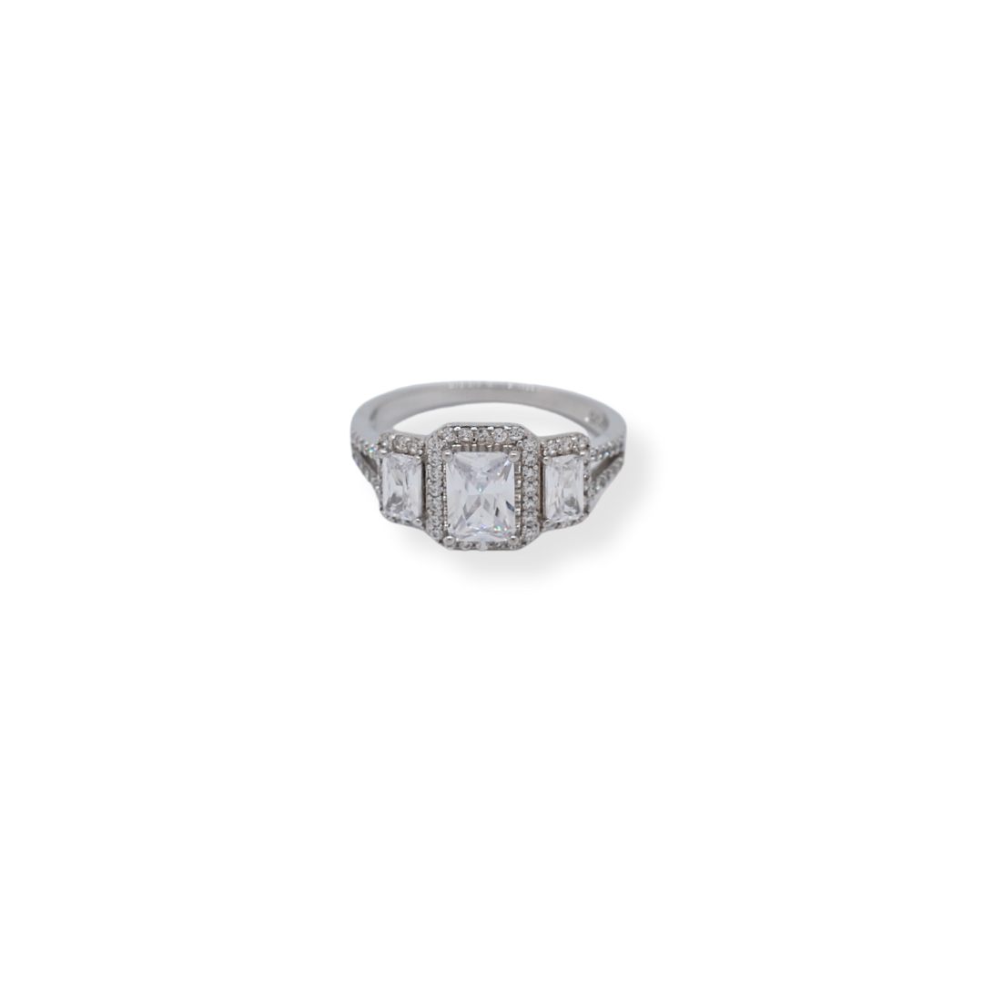 Silver cz ring