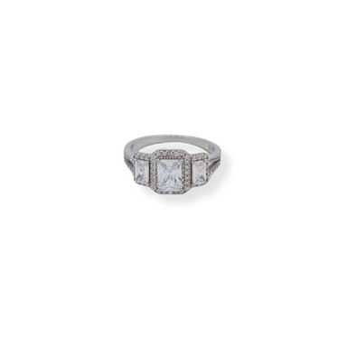 Silver cz ring