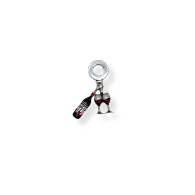 Silver wine charm