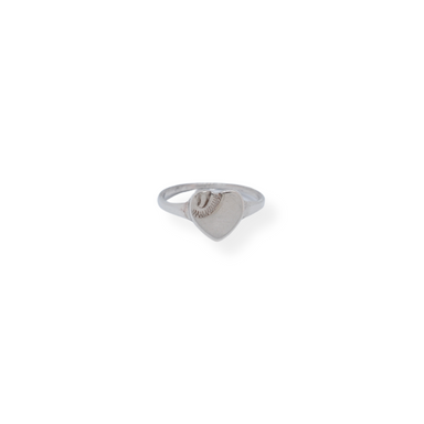 Silver baby signet ring