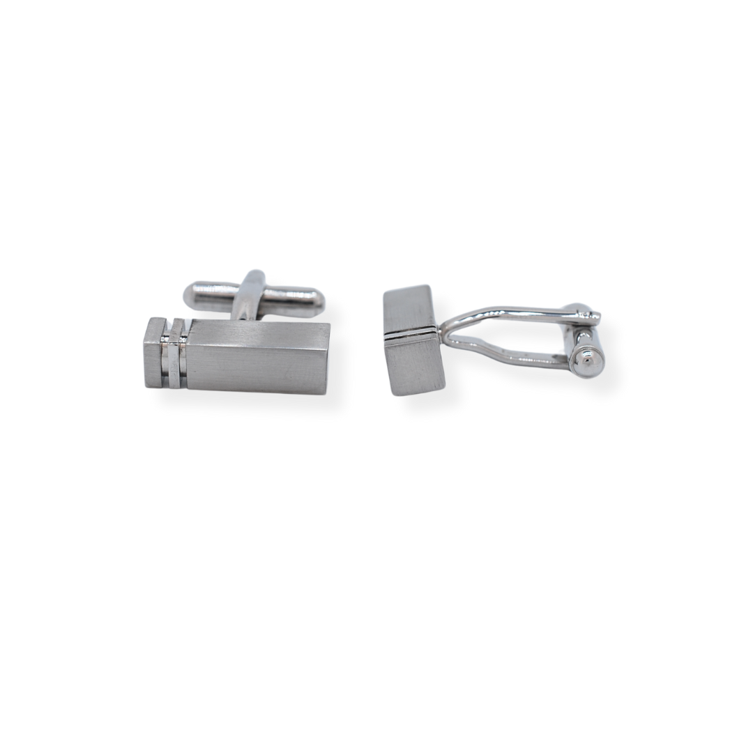 Metal chrome cufflinks